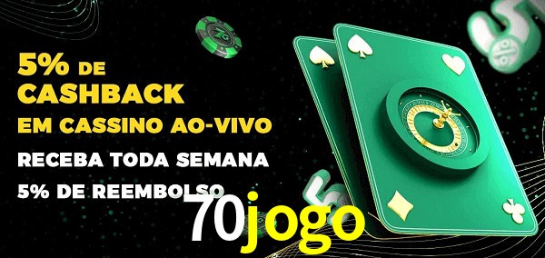 Promoções do cassino ao Vivo 70jogo